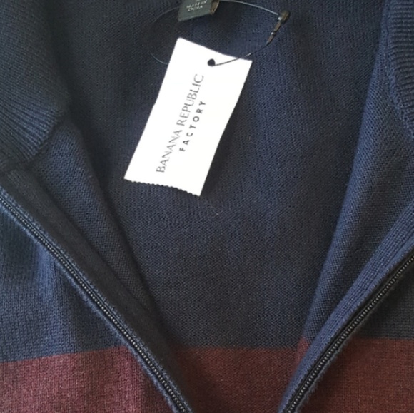 Banana Republic zip top striped sweater - Picture 8 of 8